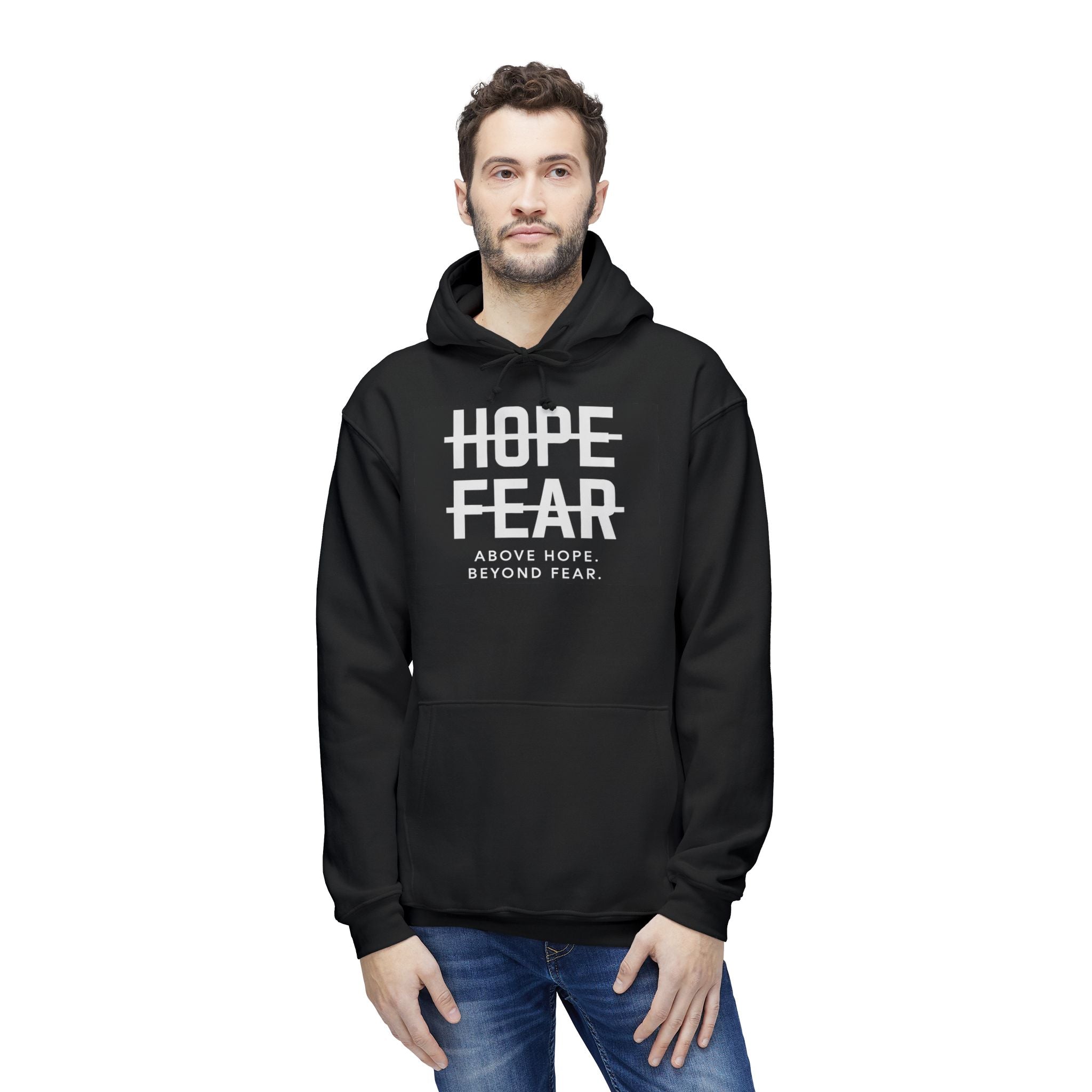 Empowering ABOVE HOPE, BEYOND FEAR,  Motivational Sweatshirt, Gift for Fitness Enthusiasts, Inspirational Apparel, Made in USA