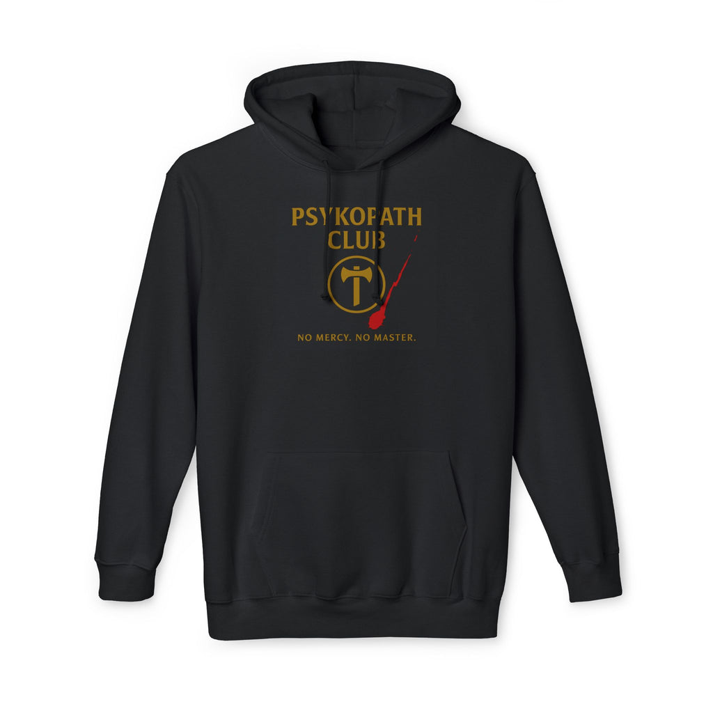 Psycho Club NO MERCY. NO MASTER. Unisex Hoodie - No Mercy, No Waste - Perfect Gift for Horror Fans, Casual Wear, Halloween, Streetwear, College Style