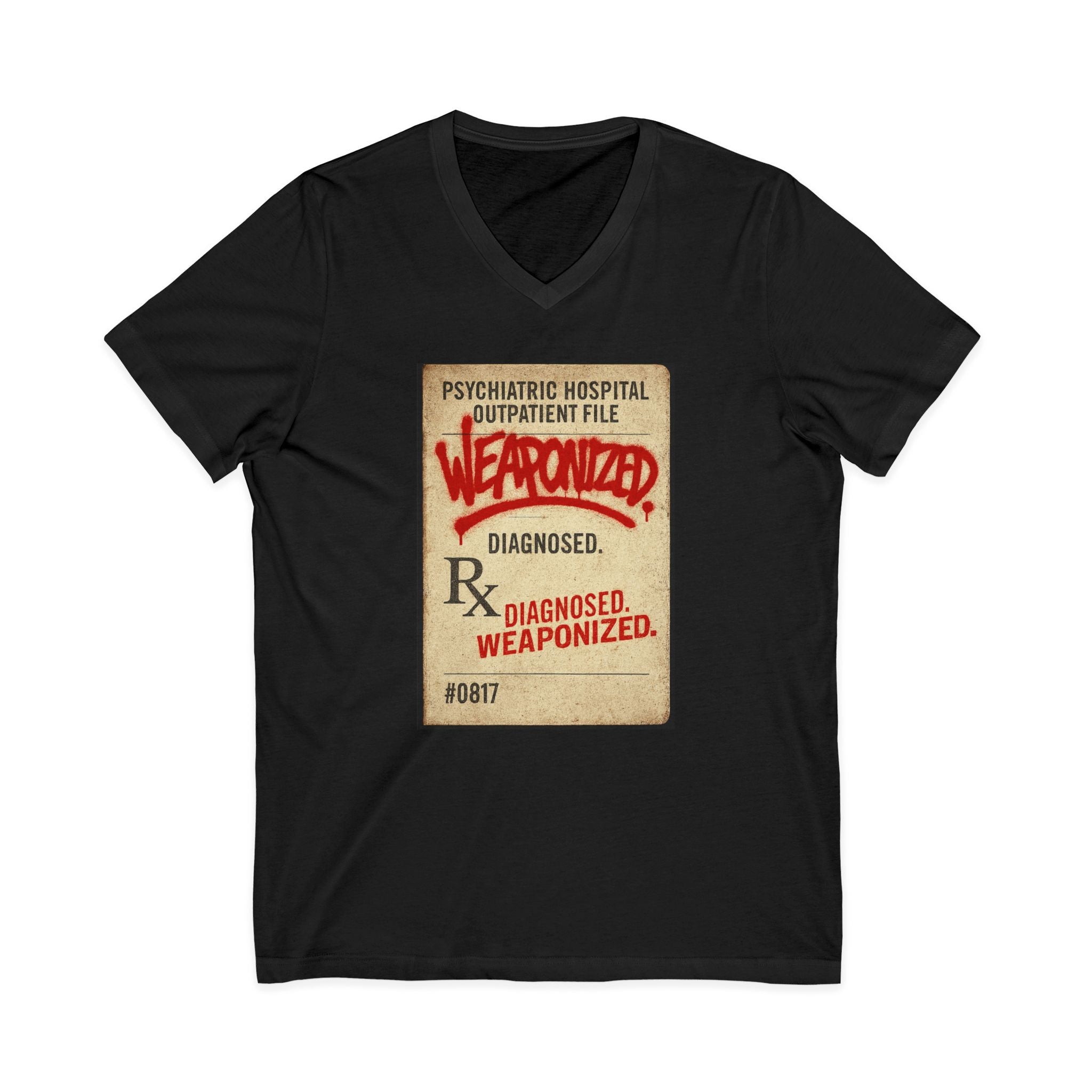 Psycho Humor V-Neck Tee, Funny Psychiatric Shirt, Mental Health Awareness Clothing, Gift for Therapists, Casual Graphic Top