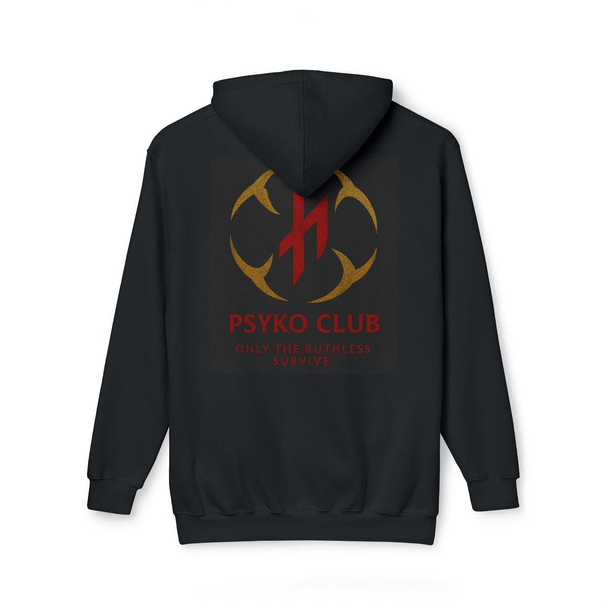 Psycho Club NO MERCY. NO MASTER. Unisex Hoodie - No Mercy, No Waste - Perfect Gift for Horror Fans, Casual Wear, Halloween, Streetwear, College Style