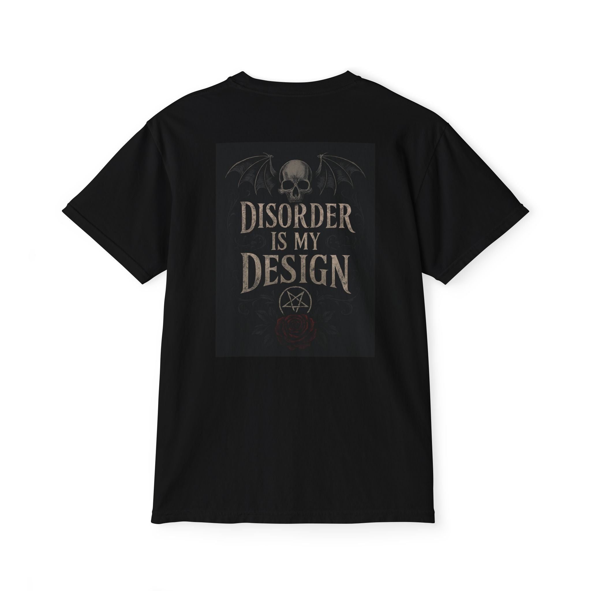 Disorder is my design Edgy Graphic Pocket T-Shirt, Unisex Casual Tee, Streetwear Gift, Alternative Style Apparel, Unique Design Shirt, Festival Clothing