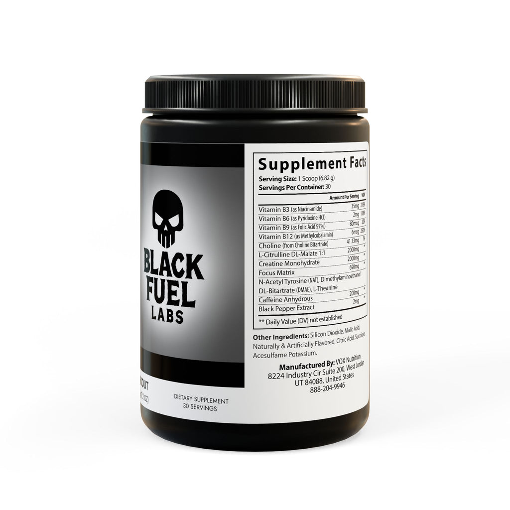 BLACK FUEL LABS , Neural Strike Pre-Workout Supplement, Fruit Punch (204g, 7.1oz)
