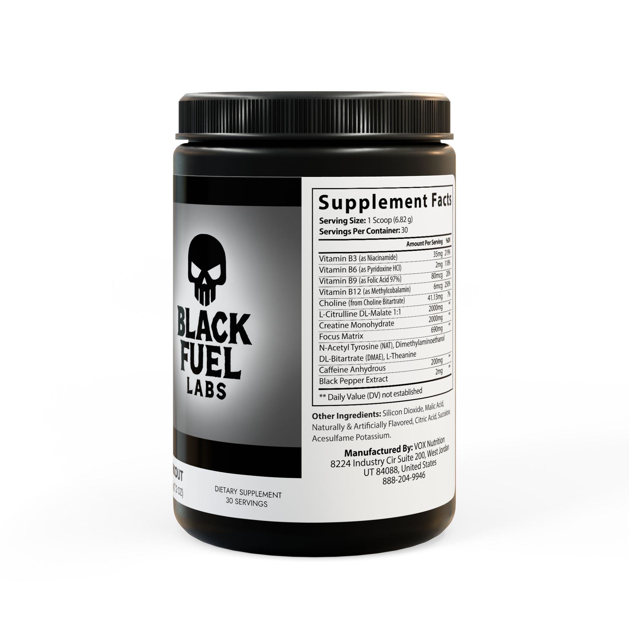 BLACK FUEL LABS , Neural Strike Pre-Workout Supplement, Fruit Punch (204g, 7.1oz)